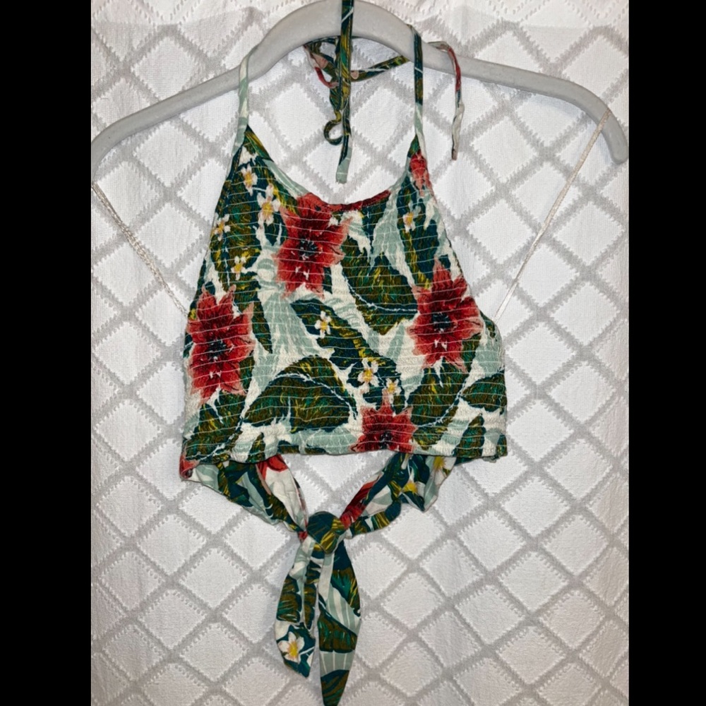 Crop top-Hawaiian print